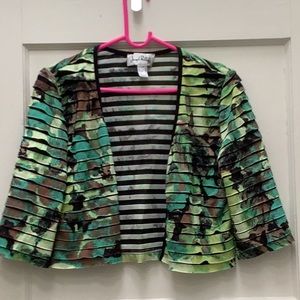 Joseph Ribkoff Cropped multi-color jacket. Sz 8 US